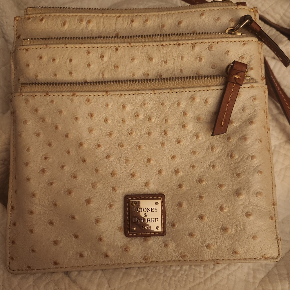 Dooney & Bourke Textured Cream Crossbody Bag